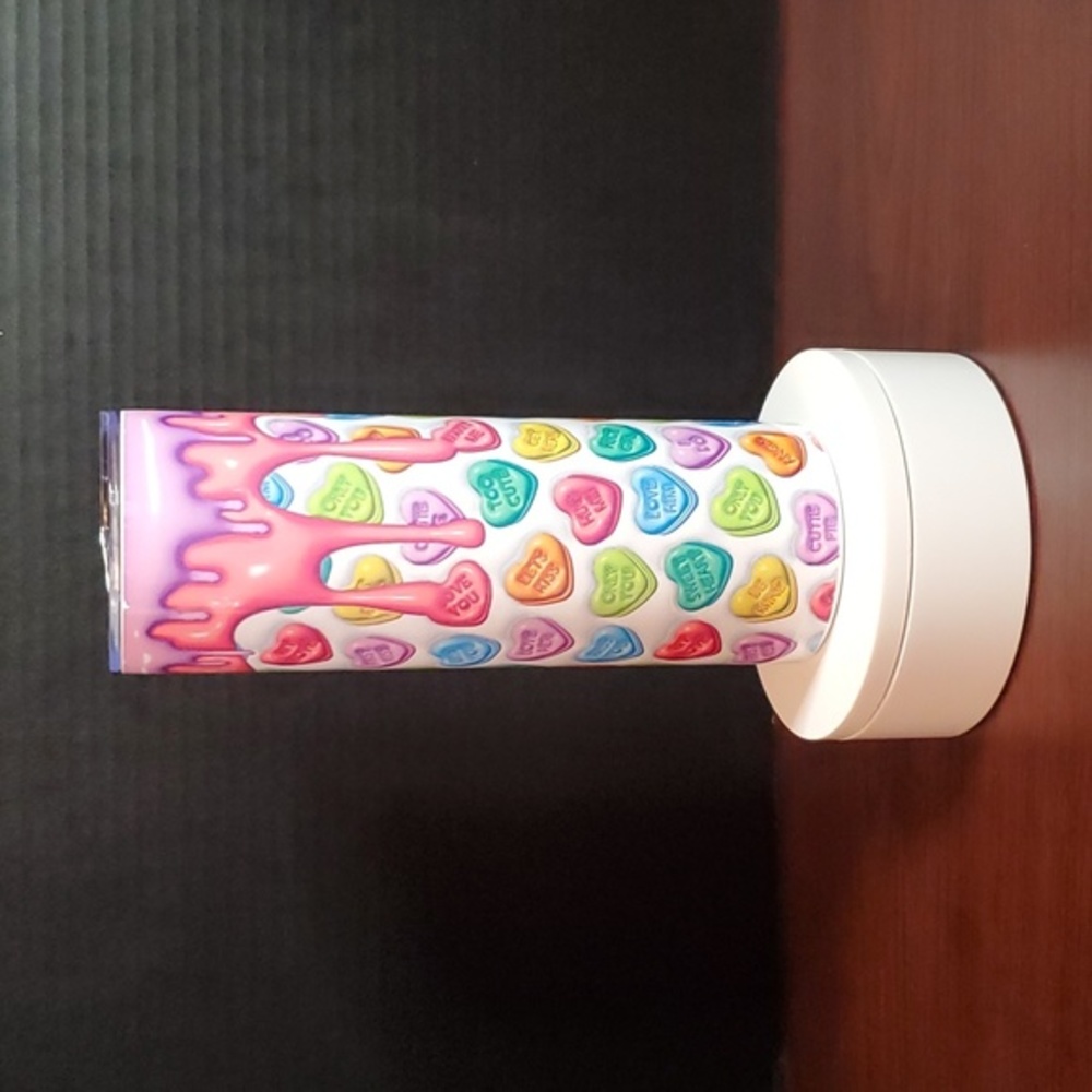 Custom 20oz Stainless Steel Tumbler - Valentine Candy Hearts